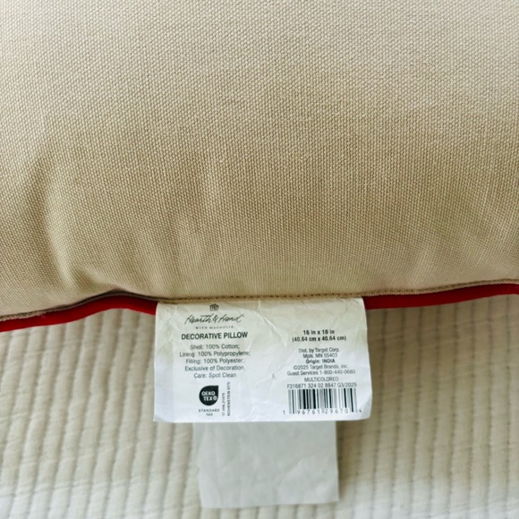 Hearth & Hand with Magnolia “Merry Christmas” Icon Square Toss Pillow NWT - Picture 7 of 13